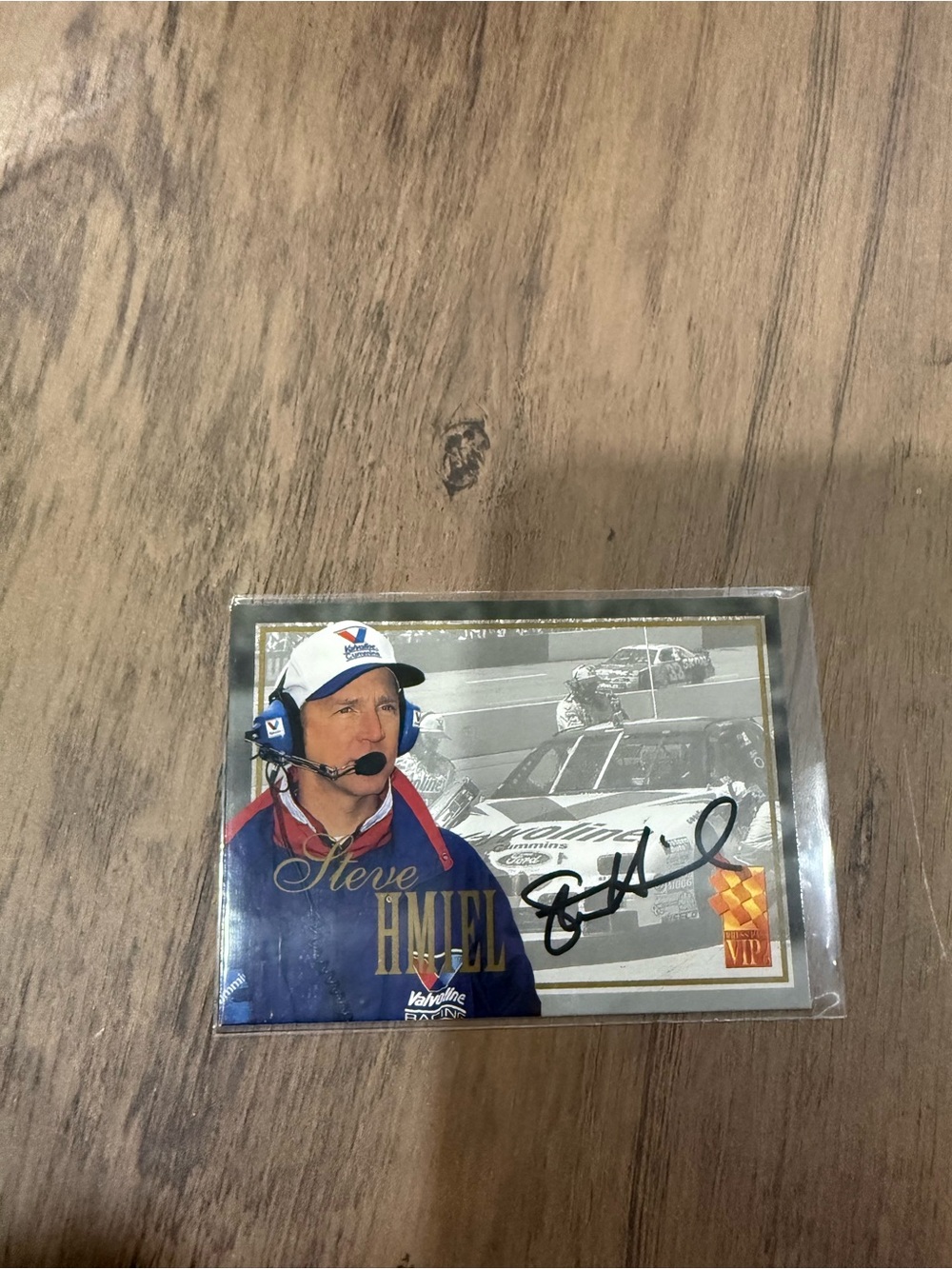 1996 Press Pass VIP Steve Hmiel Authentic Autograph NASCAR Racing Signed Card